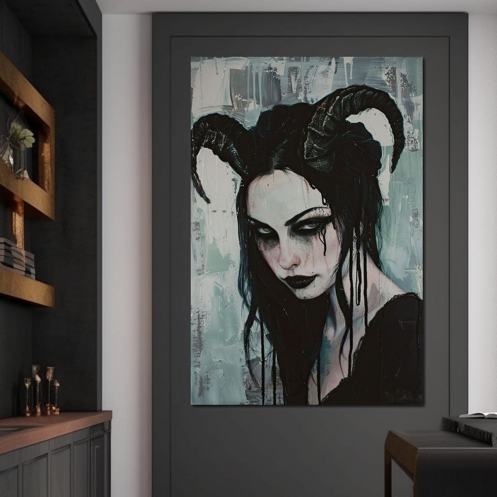 Tablou Canvas Premium, LuxCanva® G1109, Inger Cazut, Umbre, Intunecat, Obscur, Vraja, Maleficient, Gotic, Rebela, Mister, Regina, Living, Dormitor