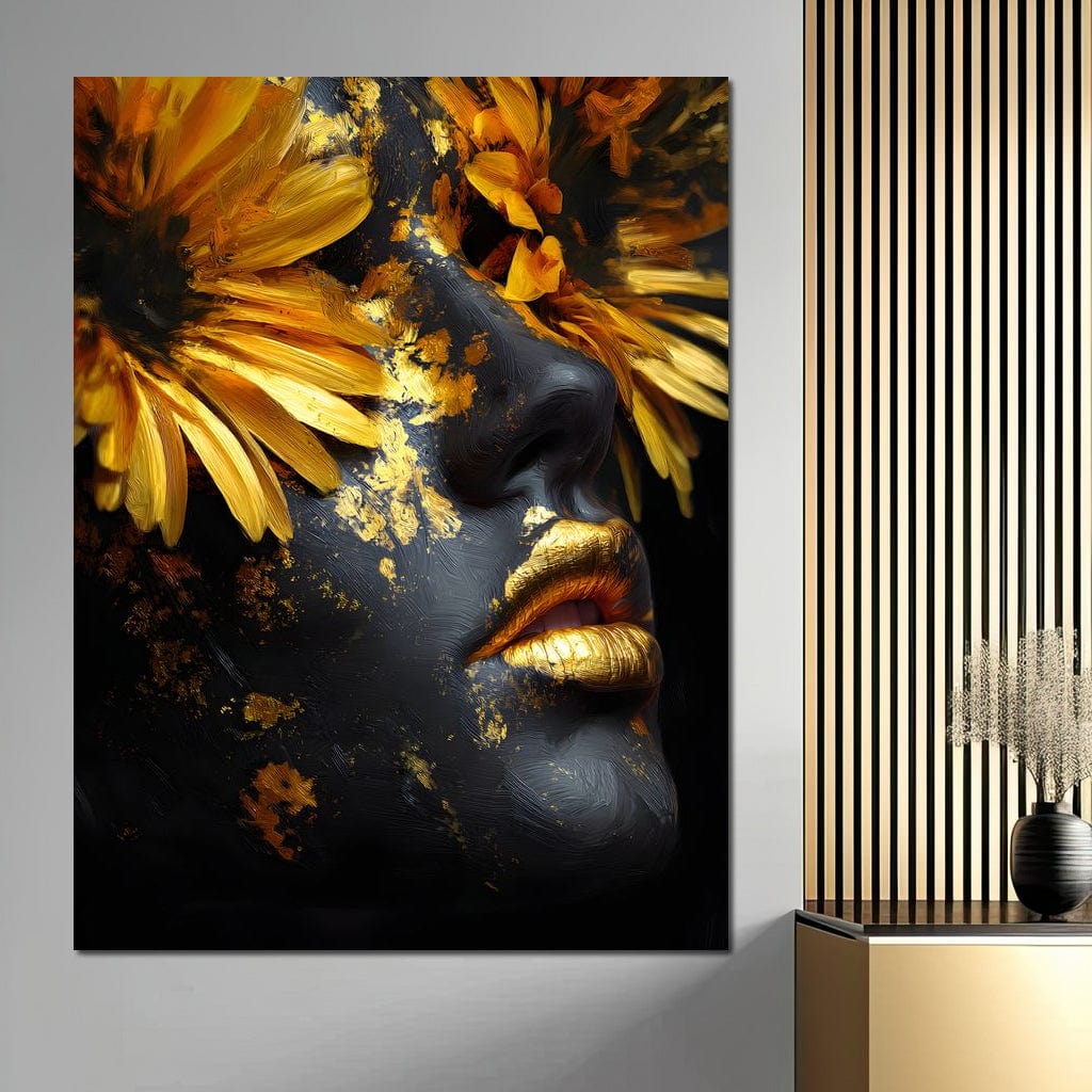 Tablou Canvas Premium, LuxCanva® G1220, Flori din Olimp, Soare, Aura, Lumina, Eclipsa, Zeitate, Mistic, Zeita, Ascuns, Timiditate, Visare, Dorinta, Splendoare, Salon, Birou, Living, Dormitor