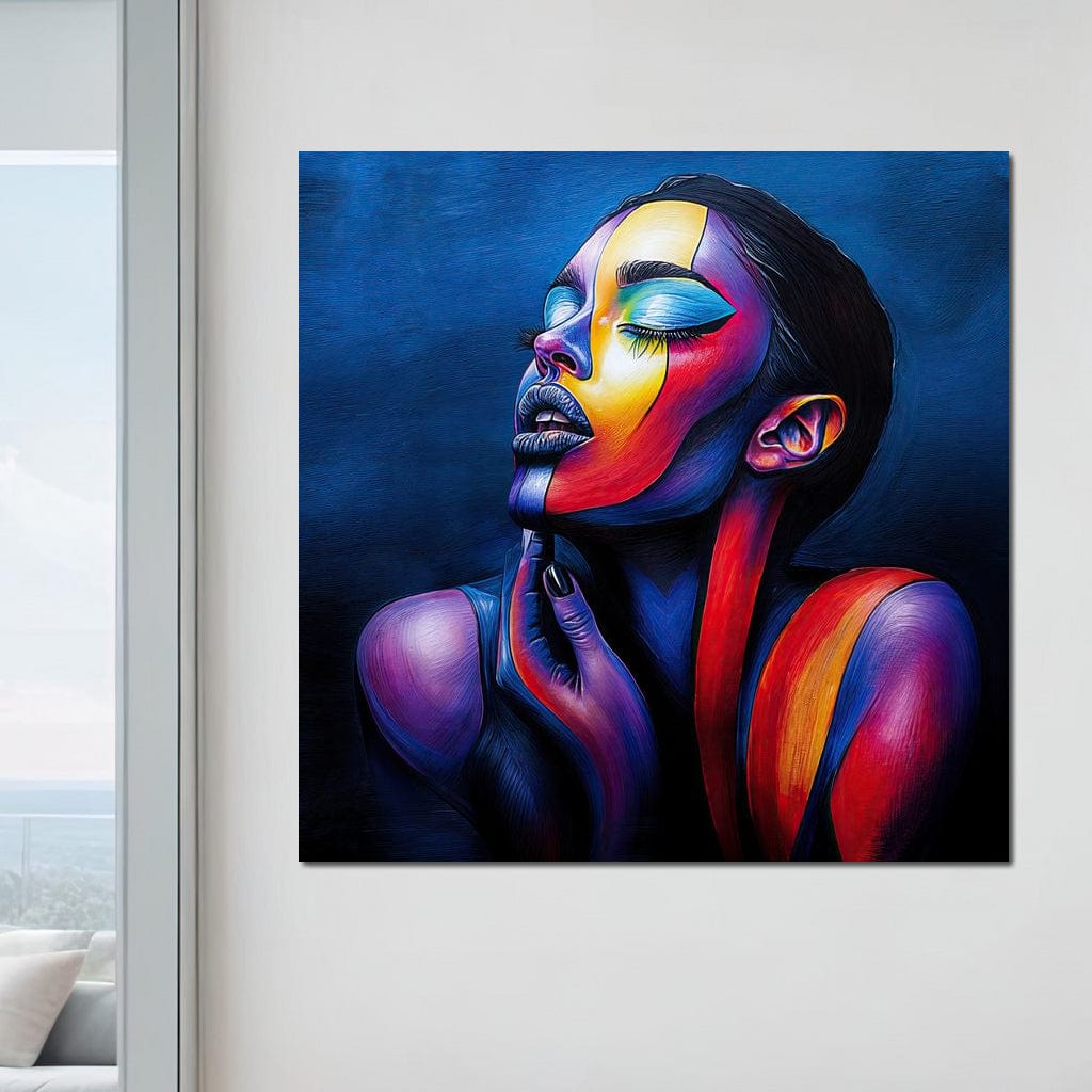 Tablou Canvas Premium, LuxCanva® G1165, O Clipa de Liniste, Tacere, Foc, Umbra, Stralucire, Interioara, Ea, Coloristica, Ganduri, Piele, Dor, Meditatie, Fotomodel, Birou, Living, Dormitor