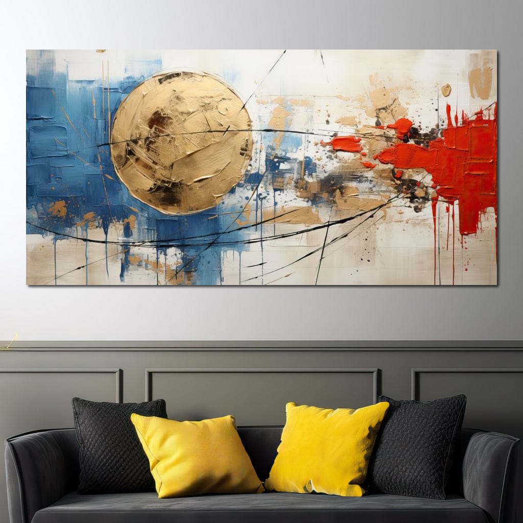 Tablou Canvas Premium, LuxCanva® J1023, Coliziune Cosmica, Univers, Energie, Stele, Nastere, Foc, Lumina, Aura, Orbita, Pasiune, Cer, Scanteie, Living, Dormitor