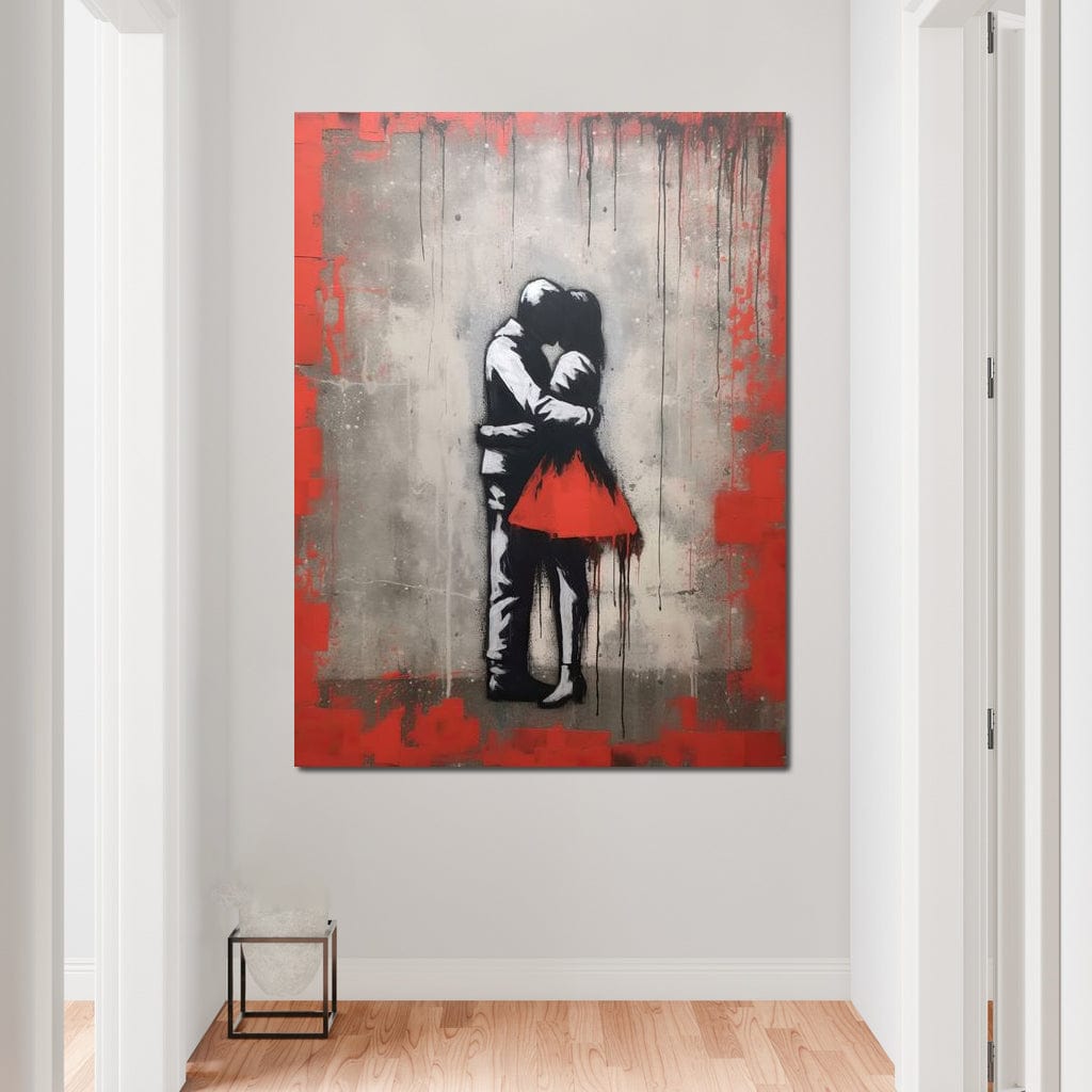 Tablou Canvas Premium LuxCanva® E1020, Un Moment pentru Eternitate , Imbratisare, Indragostiti, Pasiune, Tacere, Pace, Living Room, Culori vibrante