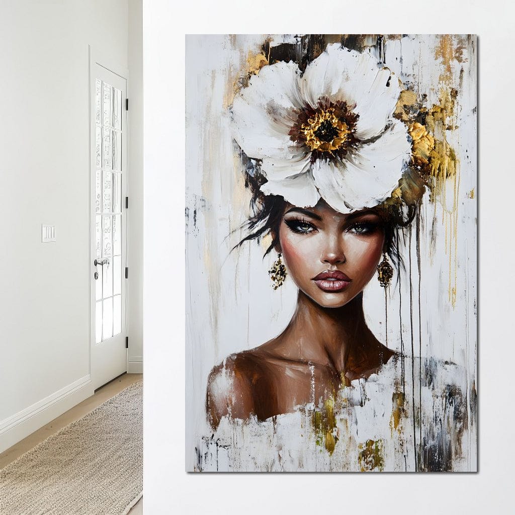 Tablou Canvas Premium, LuxCanva® G1144, Frumusetea Magnoliei, Queen, Regalitate, Puritate, Gratie, Feminitate, Arta, Portret, Lux, Fashion, Creatie, Frumusete, Birou, Living