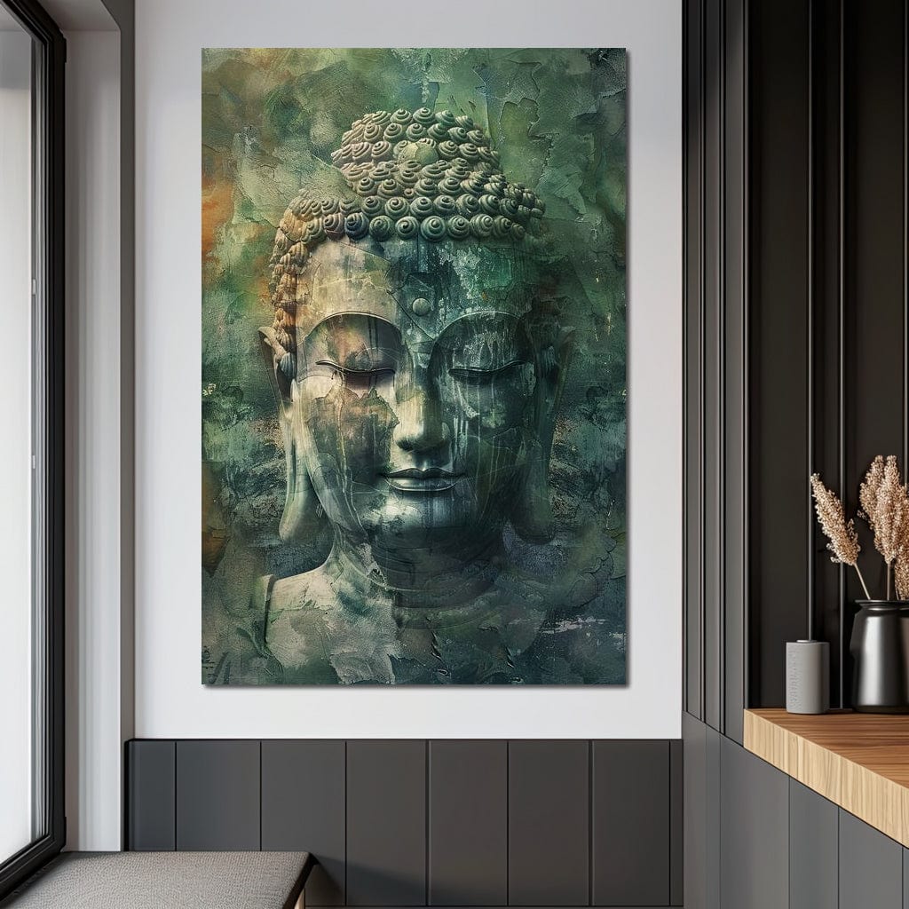 Tablou Canvas Premium LuxCanva® I136, Esenta Meditativa, Buddha, Zen, Meditatie, Liniste, Spiritualitate, Emotie, Natura, Armonie, Urna, Arta, Umbre, Living, Dormitor