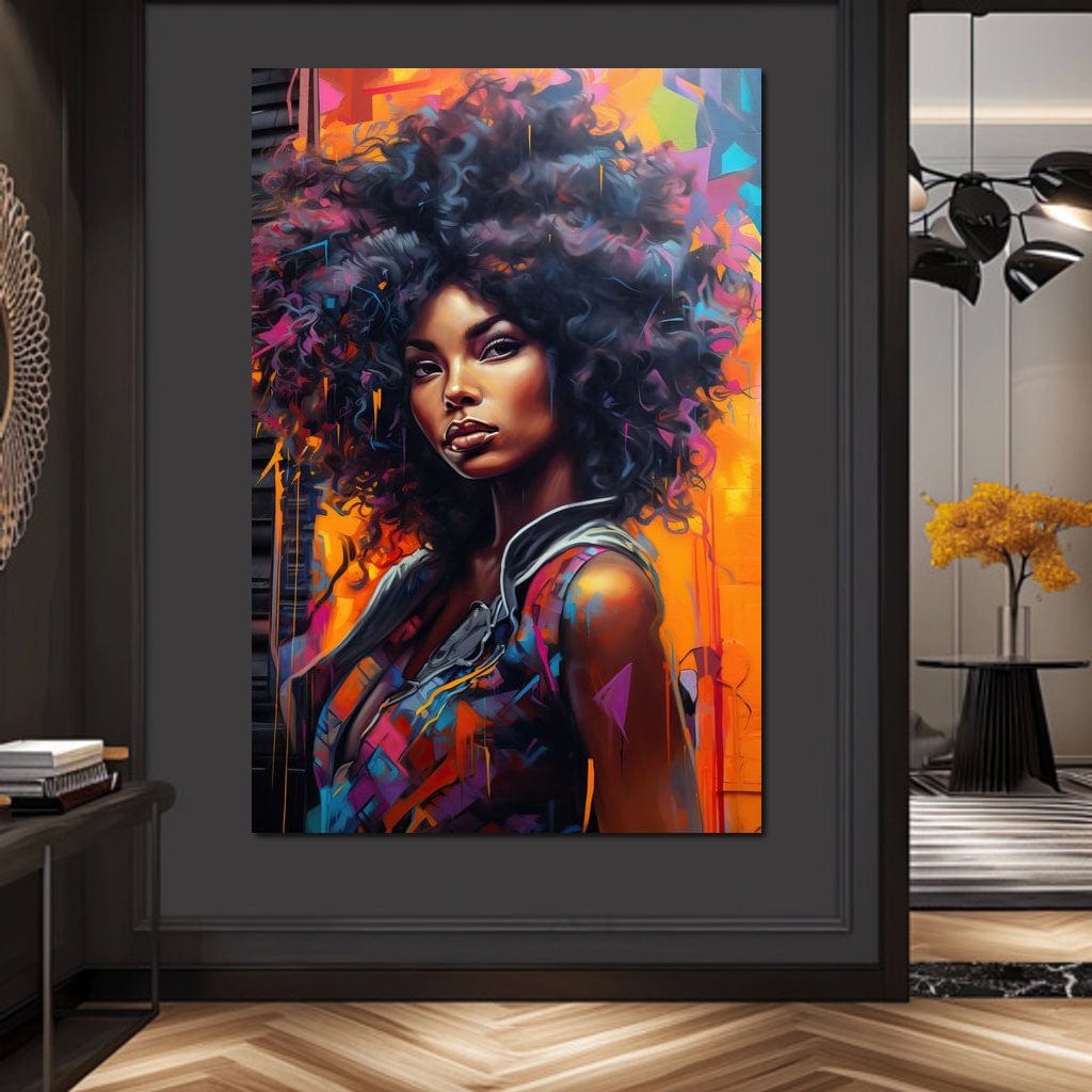 Tablou Canvas Premium LuxCanva® G1035, Spirit Rebel ,  Urban, Afro, Electric, Independenta, Contrast, Frumusete, Living, Dormitor, Culori vibrante