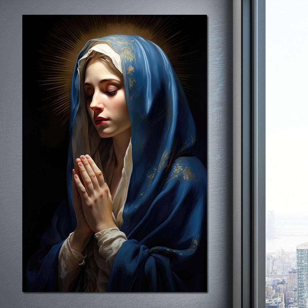 Tablou Canvas Premium LuxCanva® H1035, Rugaciunea Fecioarei, Fecioara Maria, Divinitate, Lumina, Credinta, Har, Rugaciune, Pace, Binecuvantare, Living, Dormitor