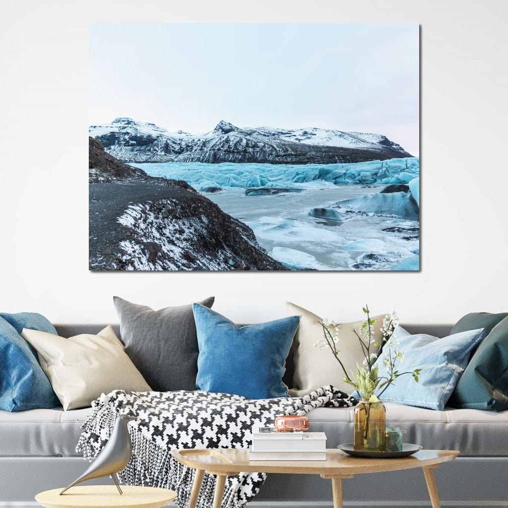 Tablou Canvas Premium LuxCanva® D1042, Peisaj Glaciar , Inghet, Stanci, Mare, Ger, Iarna, Living Room, Culori vibrante