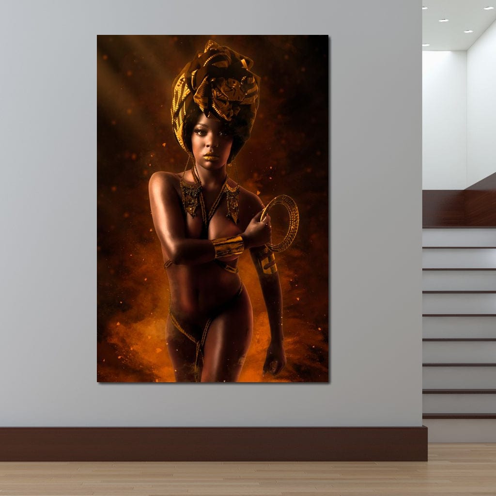 Tablou Canvas Premium, LuxCanva® G1206, Eterna Zeitate, Foc, Ritual, Forta, Turban, Mistic, Sacru, Aur, Incandescent Origine, Cultura, Ceremonie, Regalitate, Cosmic, Birou, Living, Dormitor