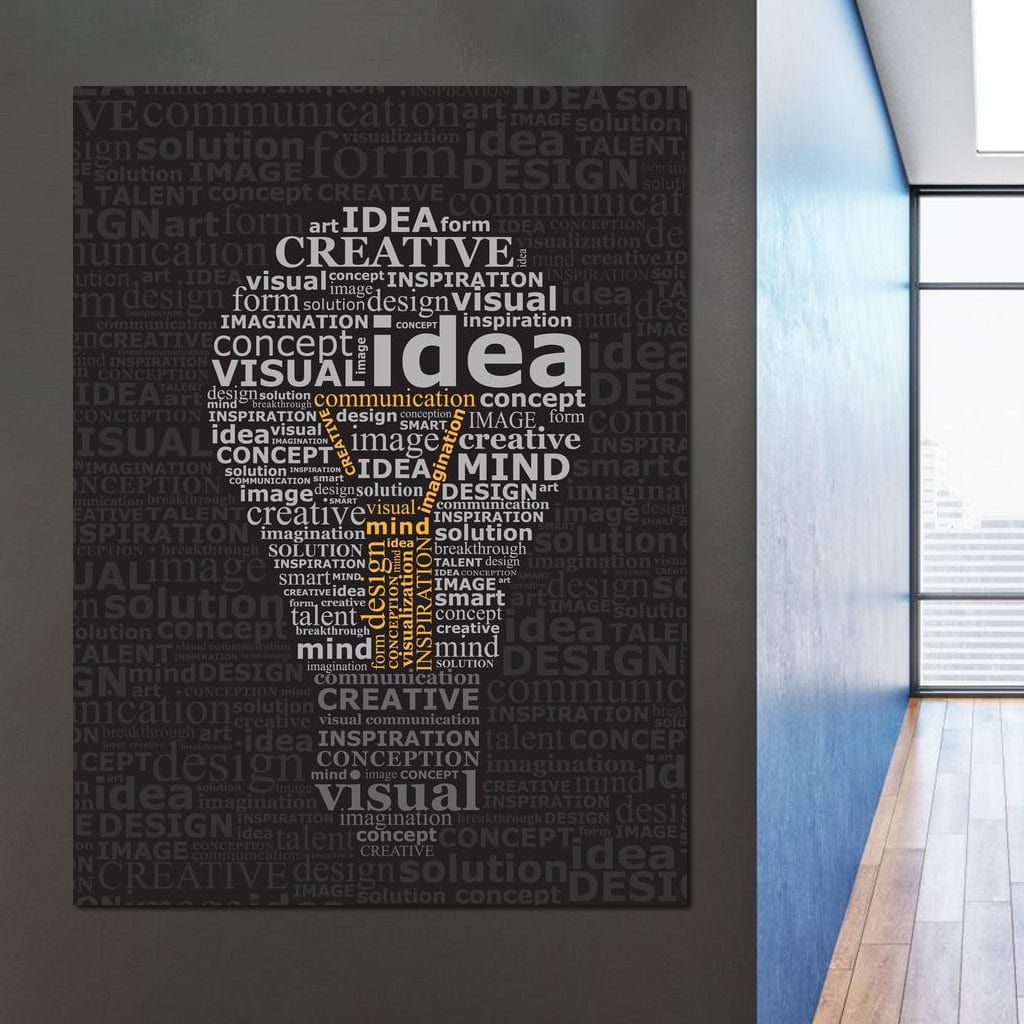 Tablou Canvas Premium LuxCanva® F1025, Ideile Schimba Lumea , Inovatie, Concept, Antreprenor, Idei, Living Room, Birou, Culori vibrante