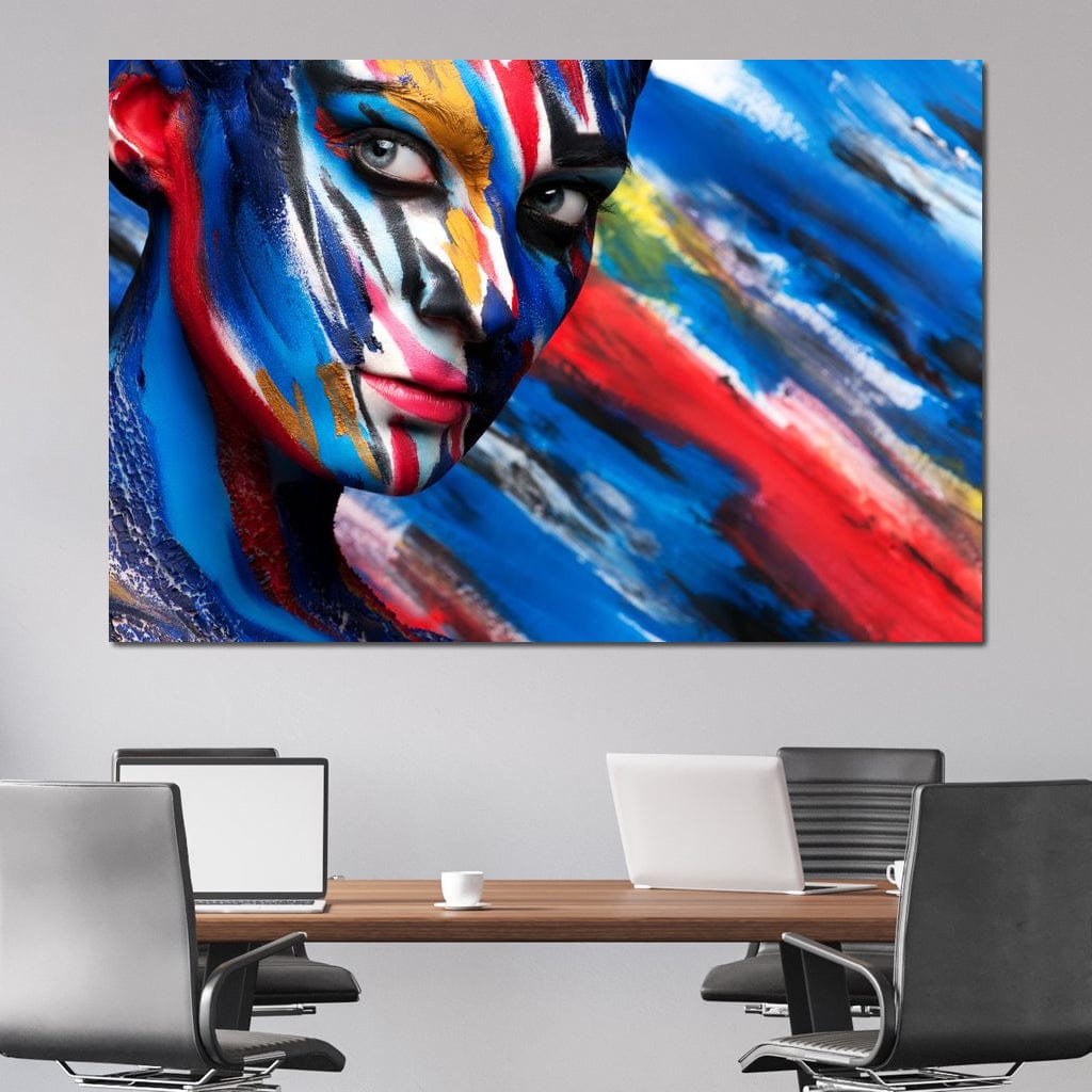 Tablou Canvas Premium, LuxCanva® G1088, Femeia Avatar, Curcubeu, Carisma, Ochi, Verzi, Privire, Fata, Nuante, Mister, Photo, Shooting, Living, Dormitor