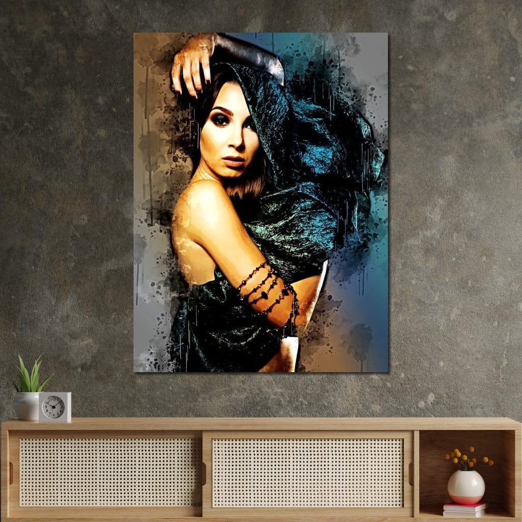 Tablou Canvas Premium, LuxCanva® G1089, Regina Intunecata, Umbre, Enigmatica, Taina, Privire, Dramatism, Mister, Sexy, Negru, Living, Dormitor