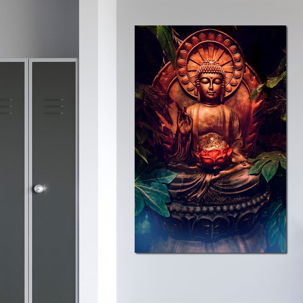 Tablou Canvas Premium LuxCanva® I114, Esenta Meditatiei, Buddha, Zen, Iluminare, Pace Interioara, Spiritualitate, Lotus, Meditatie, Armonie, Liniste, Aura