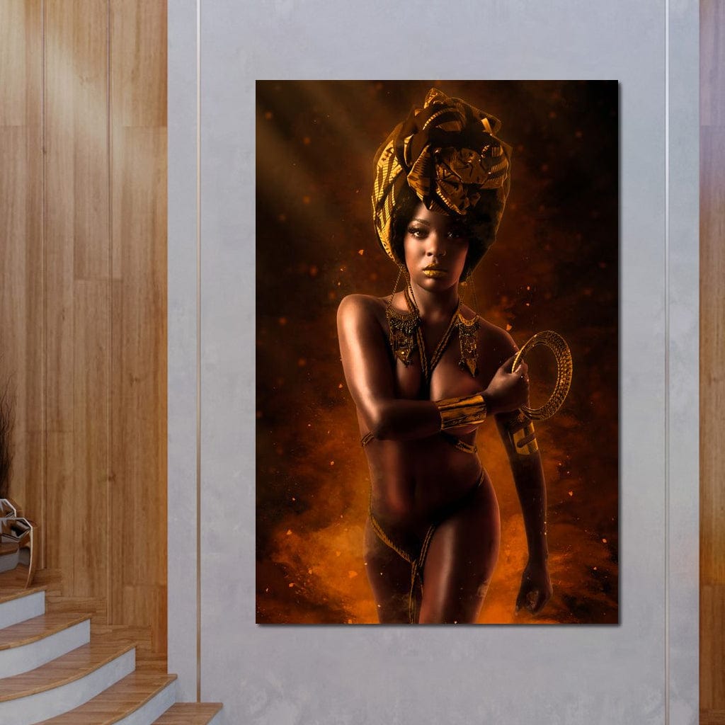 Tablou Canvas Premium, LuxCanva® G1206, Eterna Zeitate, Foc, Ritual, Forta, Turban, Mistic, Sacru, Aur, Incandescent Origine, Cultura, Ceremonie, Regalitate, Cosmic, Birou, Living, Dormitor