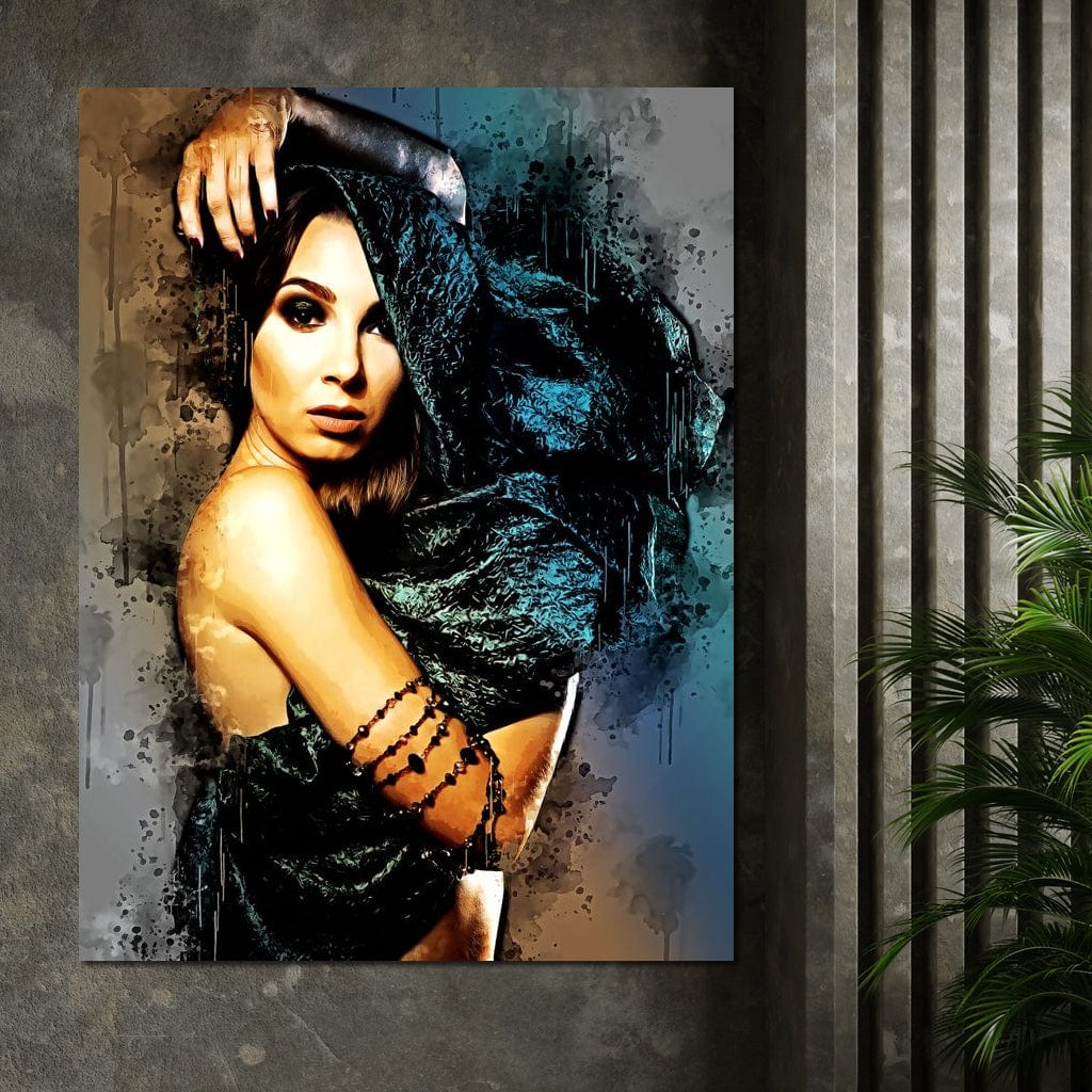 Tablou Canvas Premium, LuxCanva® G1089, Regina Intunecata, Umbre, Enigmatica, Taina, Privire, Dramatism, Mister, Sexy, Negru, Living, Dormitor