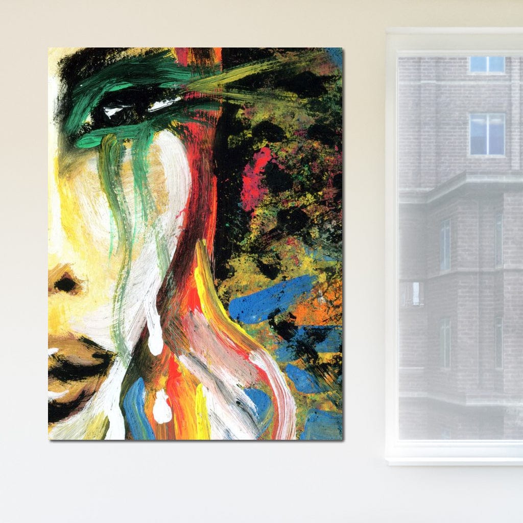 Tablou Canvas Premium, LuxCanva® G1079, Sentimente pe Panza, Lacrimi, Colorate, Suferinta, Emotie, Traire, Freamat, Culori, Living, Dormitor