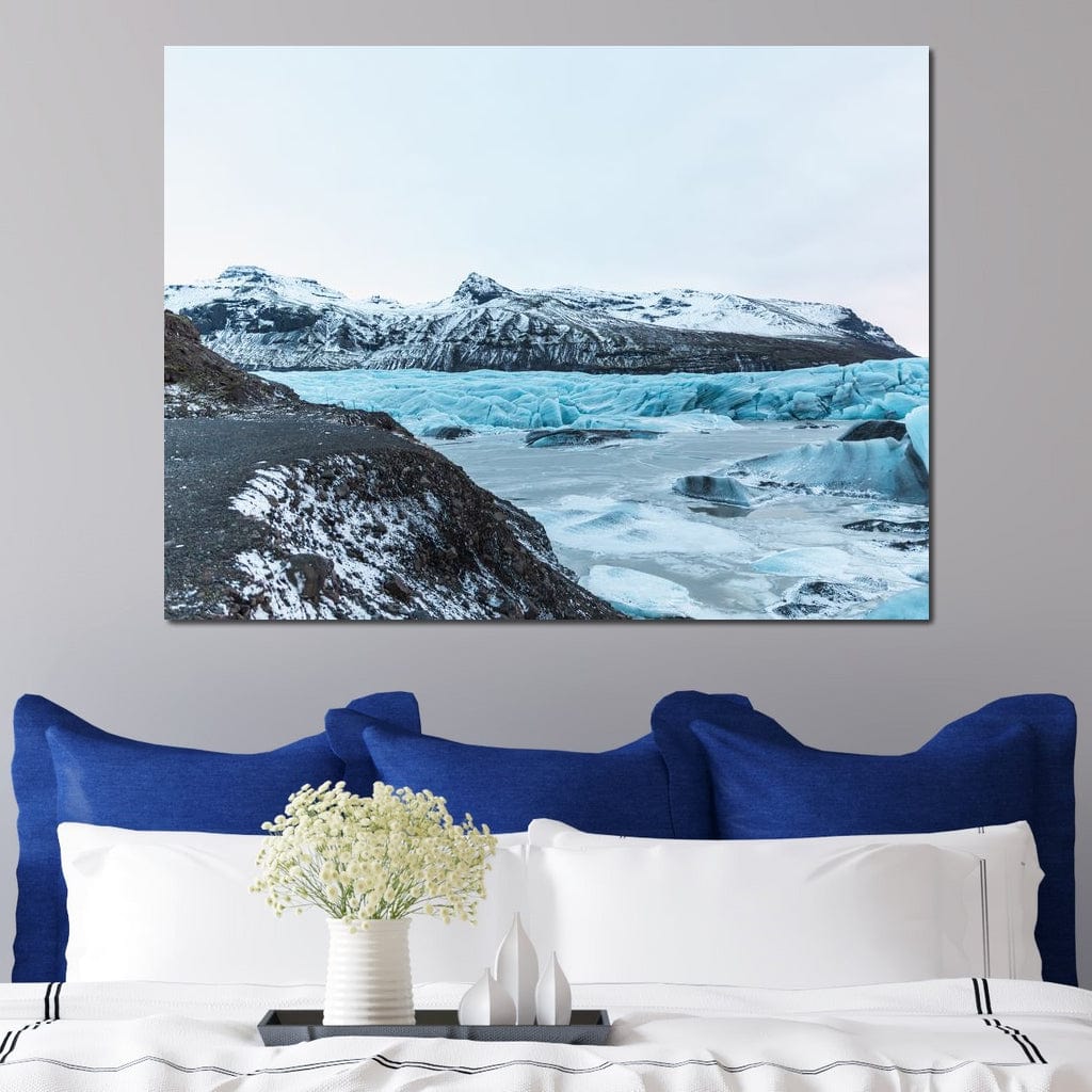 Tablou Canvas Premium LuxCanva® D1042, Peisaj Glaciar , Inghet, Stanci, Mare, Ger, Iarna, Living Room, Culori vibrante
