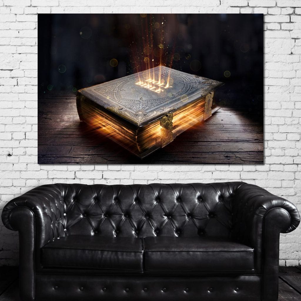 Tablou Canvas Premium LuxCanva® H1018 Cartea Sacra a Vietii , Cuvant, Sacru, Credinta, Intelepciune, Adevar, Comoara, Revelatie, Lumina, Living