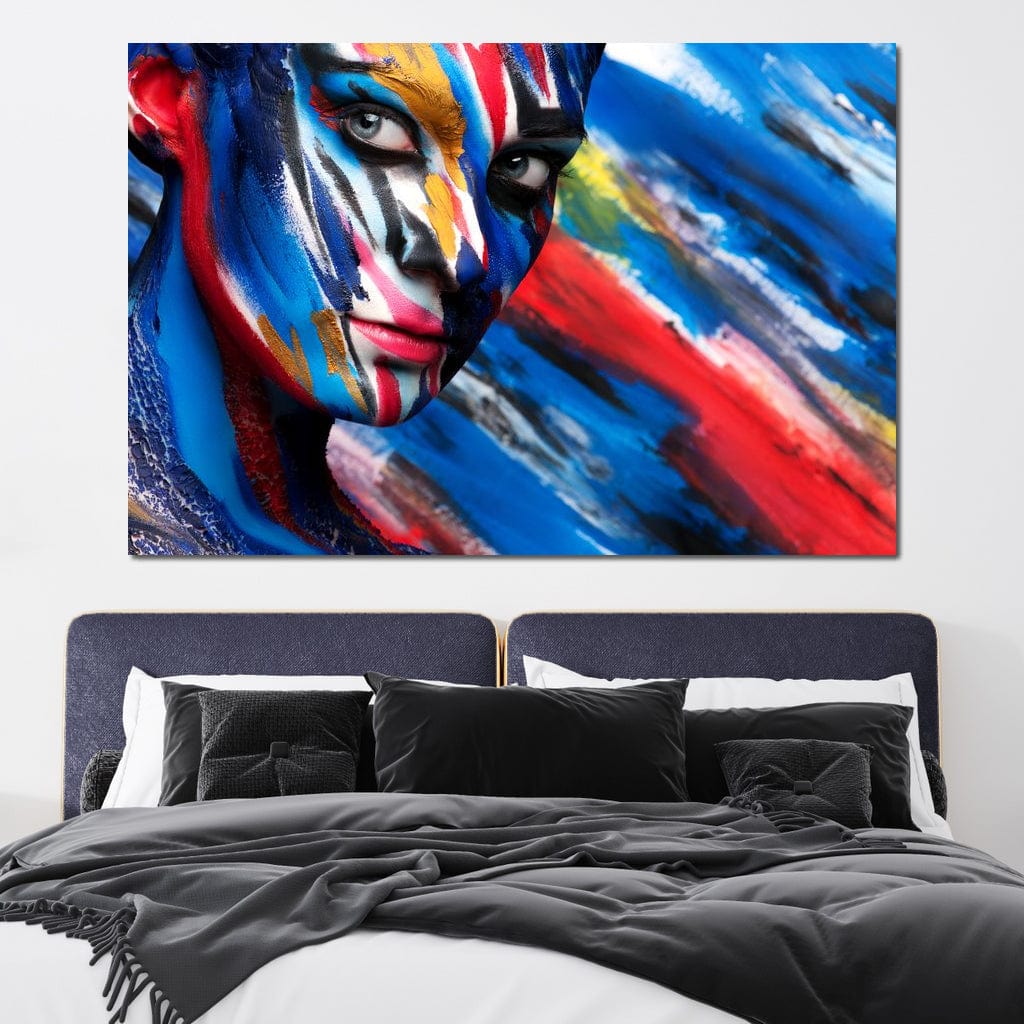 Tablou Canvas Premium, LuxCanva® G1088, Femeia Avatar, Curcubeu, Carisma, Ochi, Verzi, Privire, Fata, Nuante, Mister, Photo, Shooting, Living, Dormitor