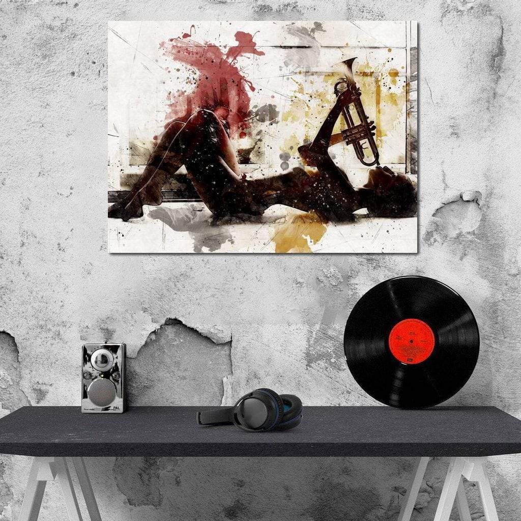 Tablou Canvas Premium LuxCanva® E1037, Muzica din Interior, Jazz, Muzica, Avangardist, Instrumental, Trup, Living Room, Culori vibrante