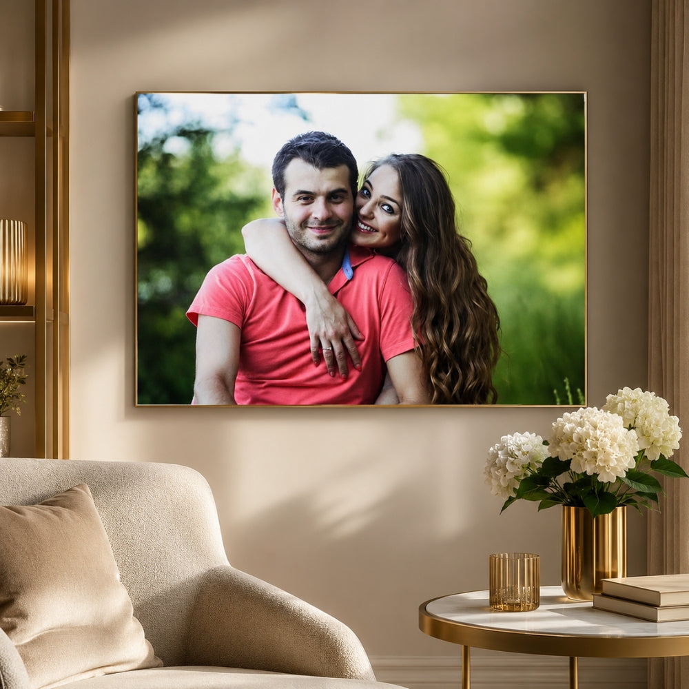 Leinwand Personalisierte Leinwand Wandkunst mit Ihrem Foto - Querformat Rechteck