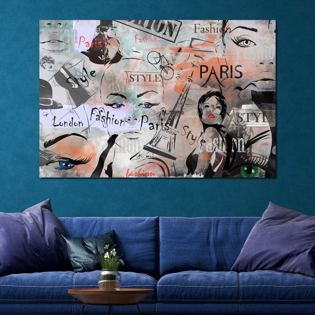 Tablou Canvas Premium, LuxCanva® G1093, Metropola Modei, Cosmopolit, Paris, Londra, Fashion, Stil, Urban, Arta, Capitale, Vise, Living, Dormitor