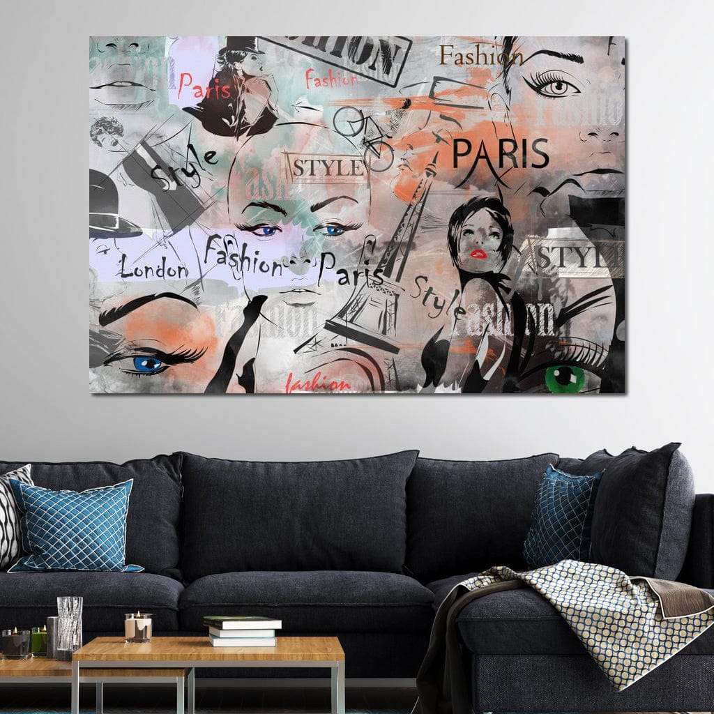 Tablou Canvas Premium, LuxCanva® G1093, Metropola Modei, Cosmopolit, Paris, Londra, Fashion, Stil, Urban, Arta, Capitale, Vise, Living, Dormitor