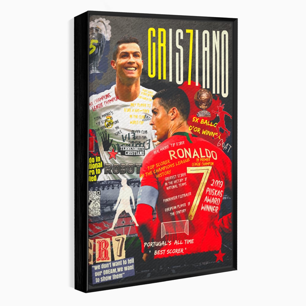 Leinwandbilder Premium LuxCanva® A1001, Cristiano Ronaldo ,Dekorativ, Motivierend, Sport, Sport, Sterne, Lebendige Farben