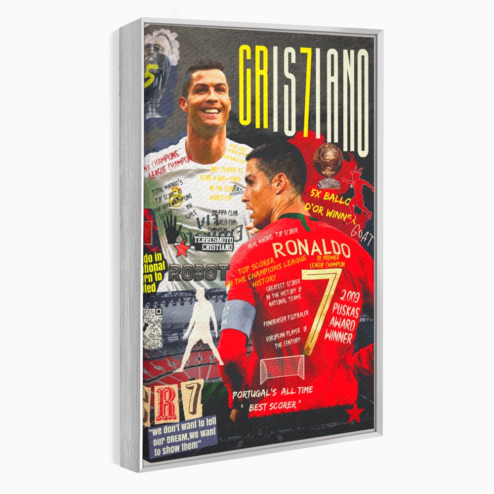 Leinwandbilder Premium LuxCanva® A1001, Cristiano Ronaldo ,Dekorativ, Motivierend, Sport, Sport, Sterne, Lebendige Farben