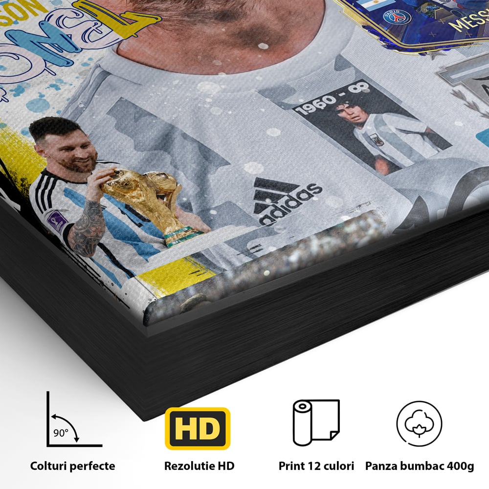 Leinwandbilder Premium LuxCanva® A1010, Lionel Messi ,Dekorativ, Sport, Fußball, Lebendige Farben