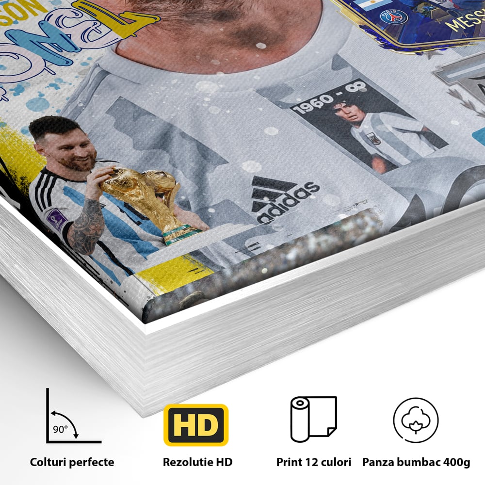 Leinwandbilder Premium LuxCanva® A1010, Lionel Messi ,Dekorativ, Sport, Fußball, Lebendige Farben