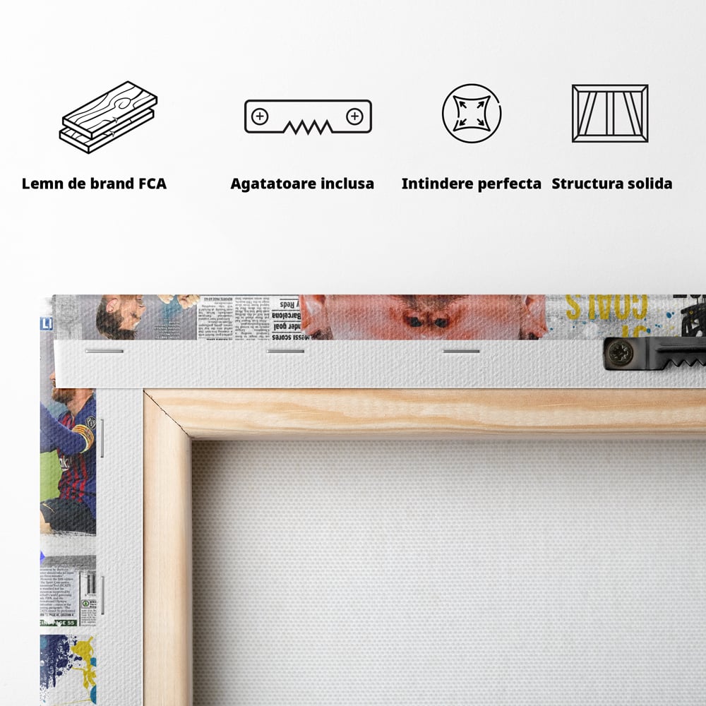 Tablou Canvas Premium LuxCanva® A1010, Lionel Messi ,Decorativ, Sport, Fotbal, Culori Vibrante