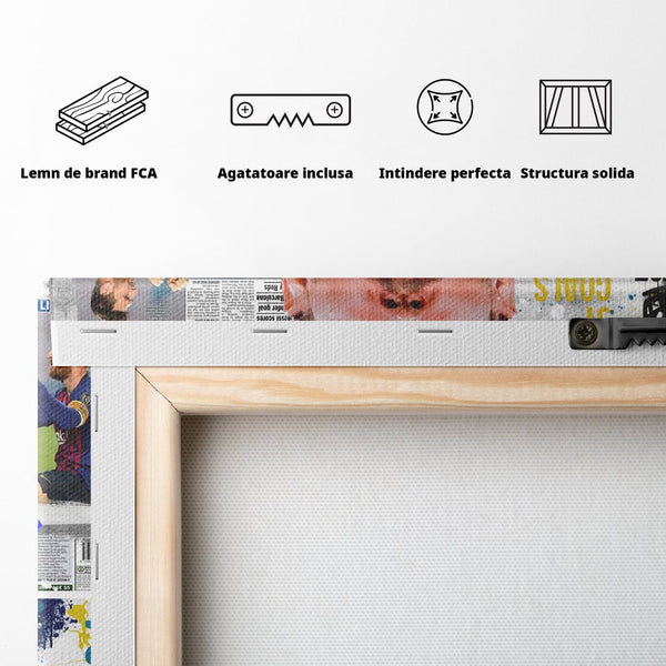 Tablou Canvas Premium LuxCanva® A1010, Lionel Messi ,Decorativ, Sport, Fotbal, Culori Vibrante