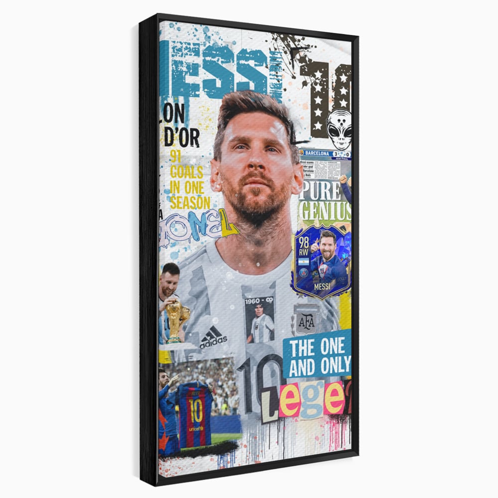 Leinwandbilder Premium LuxCanva® A1010, Lionel Messi ,Dekorativ, Sport, Fußball, Lebendige Farben