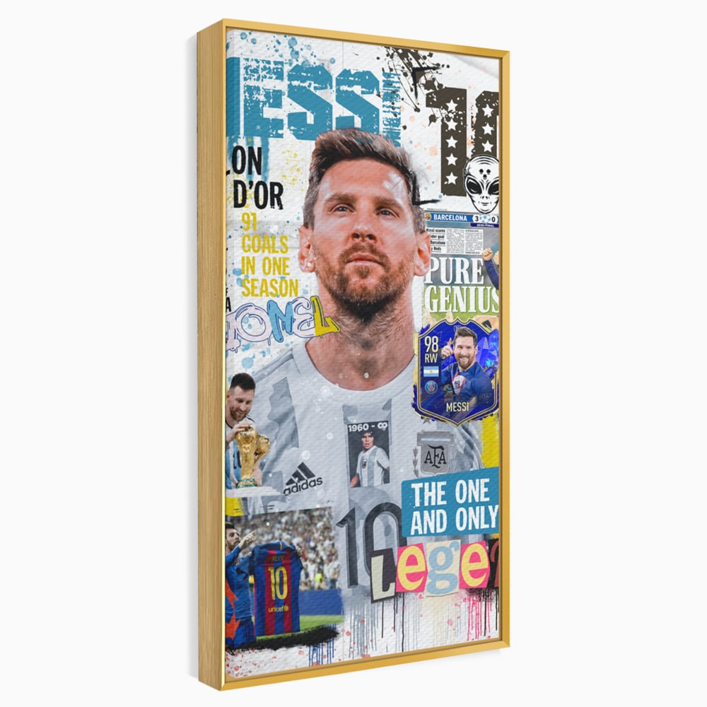 Leinwandbilder Premium LuxCanva® A1010, Lionel Messi ,Dekorativ, Sport, Fußball, Lebendige Farben