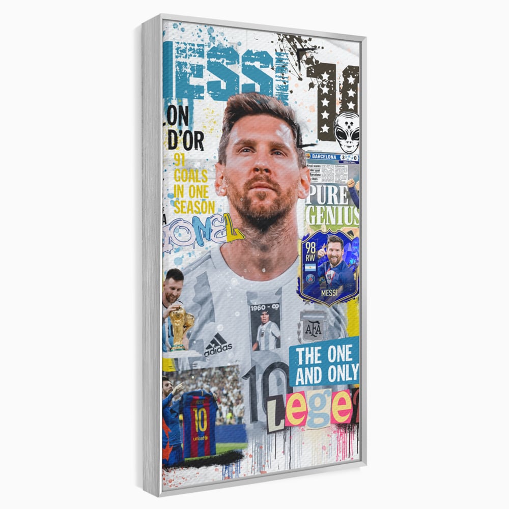 Leinwandbilder Premium LuxCanva® A1010, Lionel Messi ,Dekorativ, Sport, Fußball, Lebendige Farben