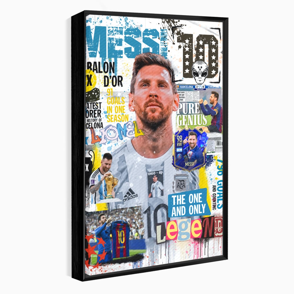 Leinwandbilder Premium LuxCanva® A1010, Lionel Messi ,Dekorativ, Sport, Fußball, Lebendige Farben