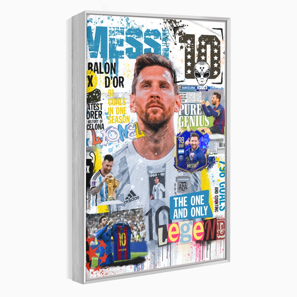 Leinwandbilder Premium LuxCanva® A1010, Lionel Messi ,Dekorativ, Sport, Fußball, Lebendige Farben