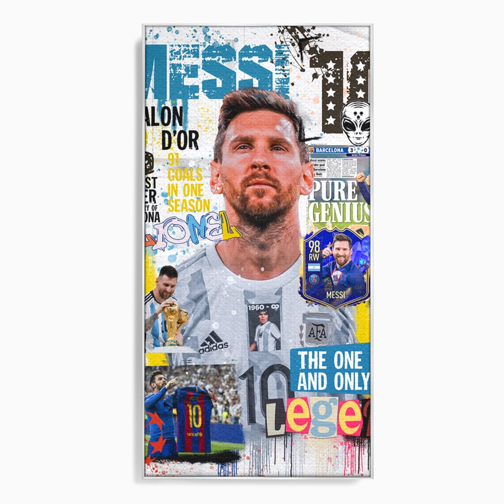 Leinwandbilder Premium LuxCanva® A1010, Lionel Messi ,Dekorativ, Sport, Fußball, Lebendige Farben