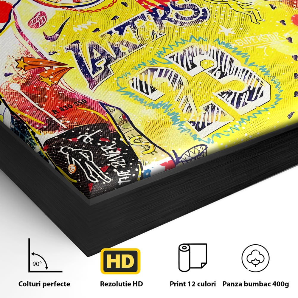 Fotoleinwand Canvas Premium LuxCanva® A1012, LeBron James , Dekorativ, Sport, Basketball, Lebendige Farben