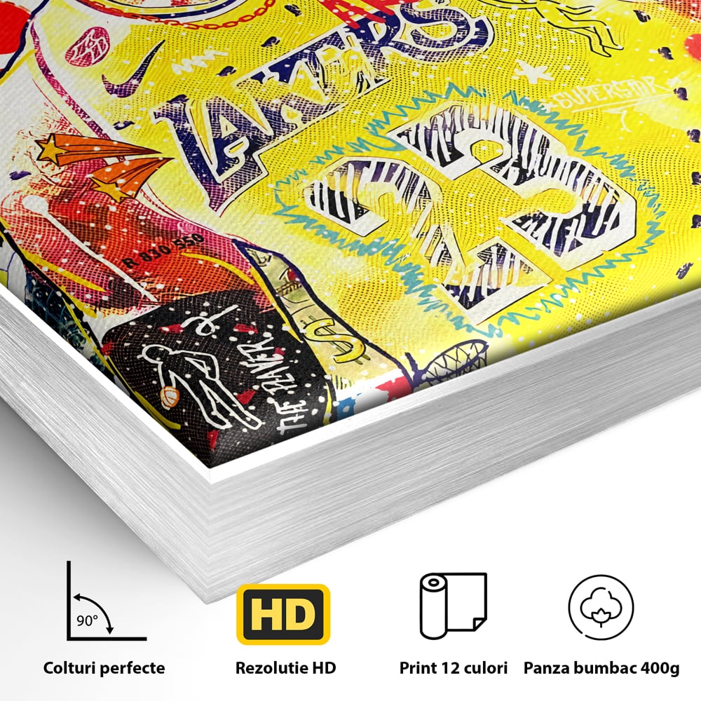 Fotoleinwand Canvas Premium LuxCanva® A1012, LeBron James , Dekorativ, Sport, Basketball, Lebendige Farben