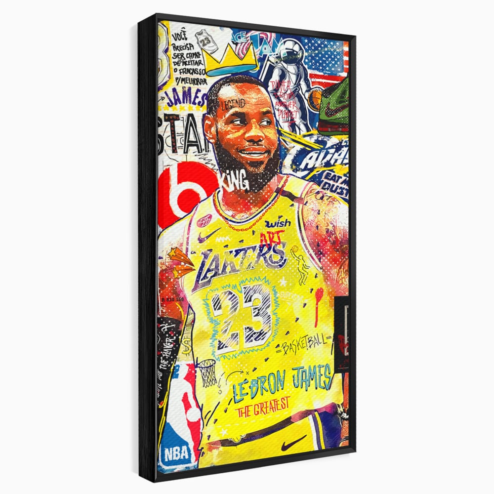 Fotoleinwand Canvas Premium LuxCanva® A1012, LeBron James , Dekorativ, Sport, Basketball, Lebendige Farben