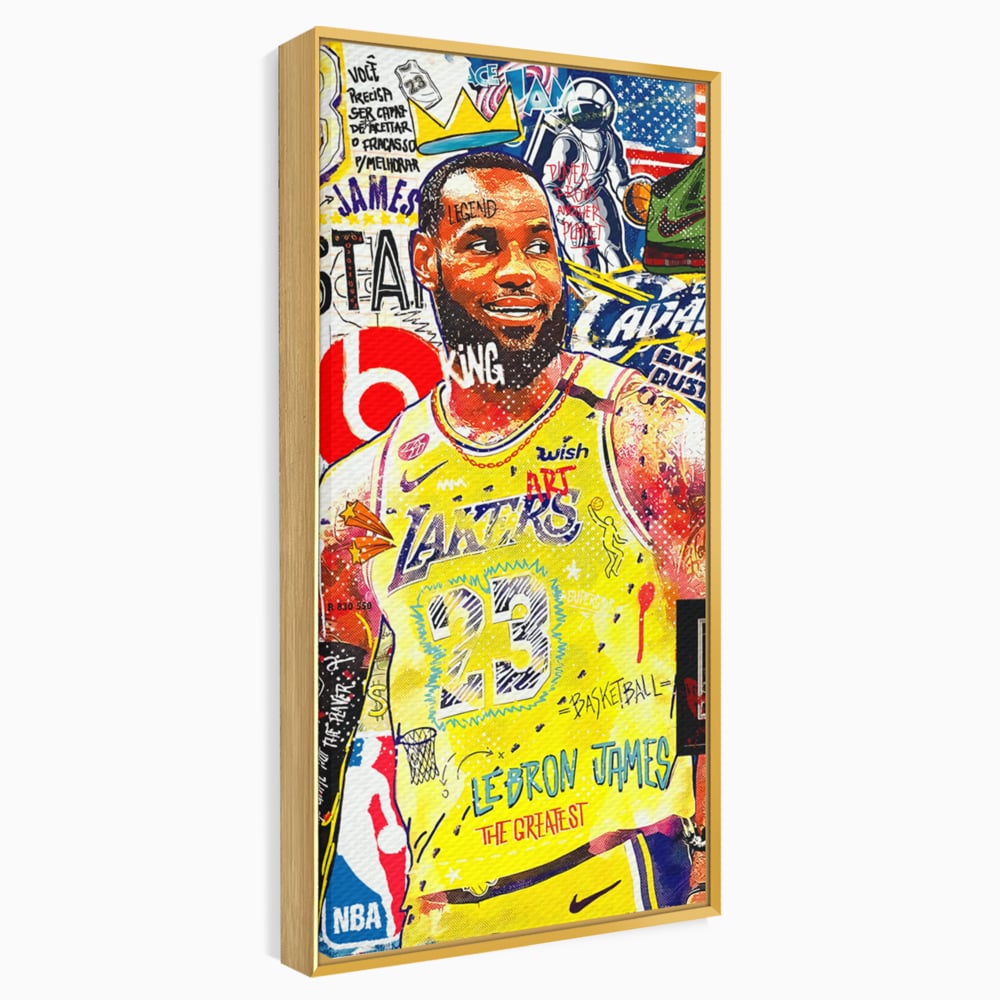 Fotoleinwand Canvas Premium LuxCanva® A1012, LeBron James , Dekorativ, Sport, Basketball, Lebendige Farben