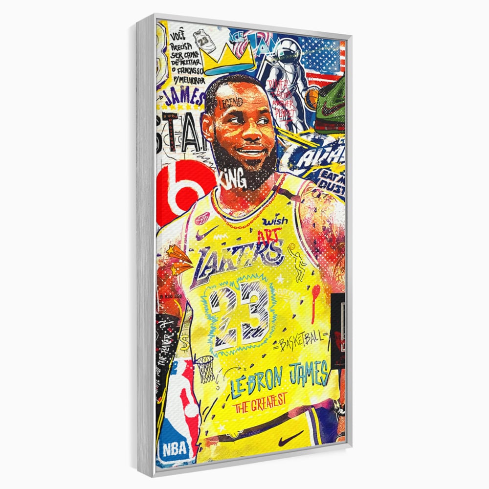 Fotoleinwand Canvas Premium LuxCanva® A1012, LeBron James , Dekorativ, Sport, Basketball, Lebendige Farben