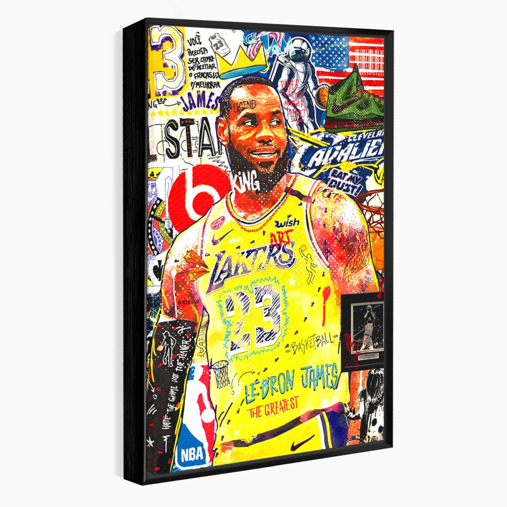 Fotoleinwand Canvas Premium LuxCanva® A1012, LeBron James , Dekorativ, Sport, Basketball, Lebendige Farben