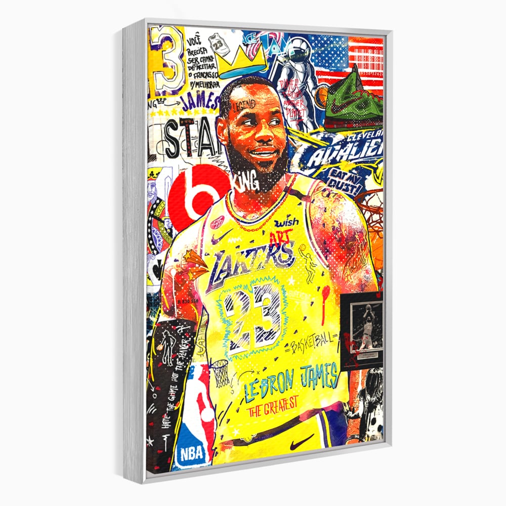Fotoleinwand Canvas Premium LuxCanva® A1012, LeBron James , Dekorativ, Sport, Basketball, Lebendige Farben