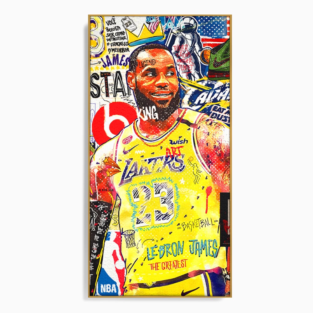 Fotoleinwand Canvas Premium LuxCanva® A1012, LeBron James , Dekorativ, Sport, Basketball, Lebendige Farben