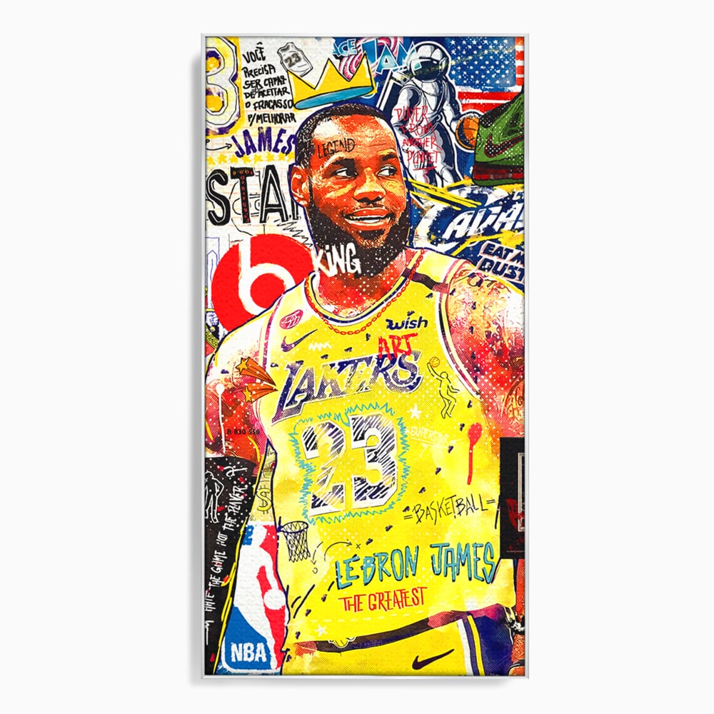 Fotoleinwand Canvas Premium LuxCanva® A1012, LeBron James , Dekorativ, Sport, Basketball, Lebendige Farben