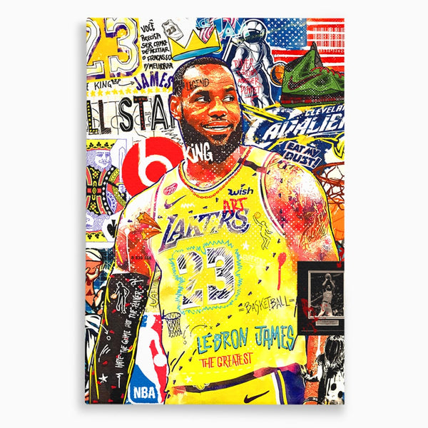 Tablou Canvas Premium LuxCanva® A1012, LeBron James , Decorativ, Sport, Baschet, Culori Vibrante