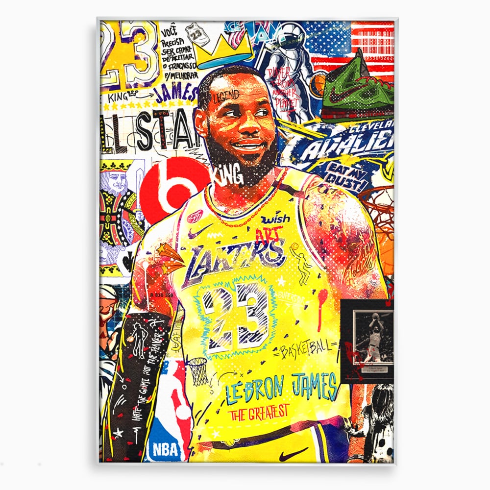 Fotoleinwand Canvas Premium LuxCanva® A1012, LeBron James , Dekorativ, Sport, Basketball, Lebendige Farben