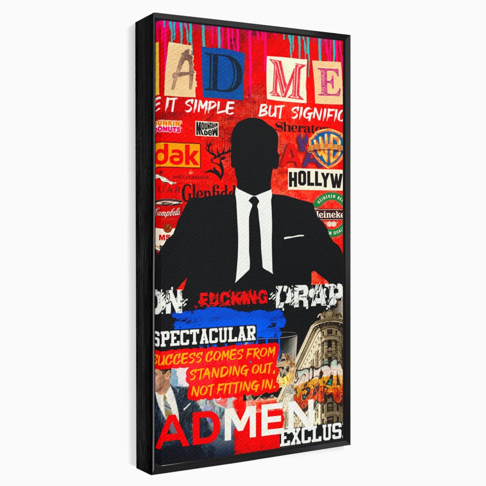 Tablou Canvas Premium, LuxCanva® A1013, Mad Men Don Draper , Decorativ, Serial, Film, Motivational, Culori Vibrante