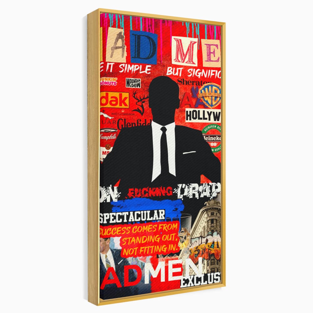 Tablou Canvas Premium, LuxCanva® A1013, Mad Men Don Draper , Decorativ, Serial, Film, Motivational, Culori Vibrante